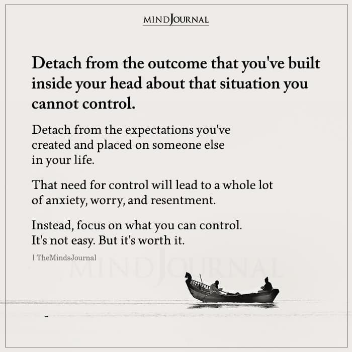 detach from the outcome