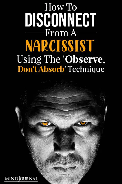 disconnect from a narcissist pin