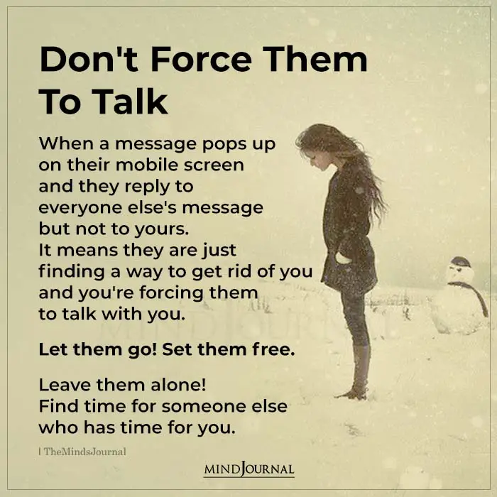 dont force them