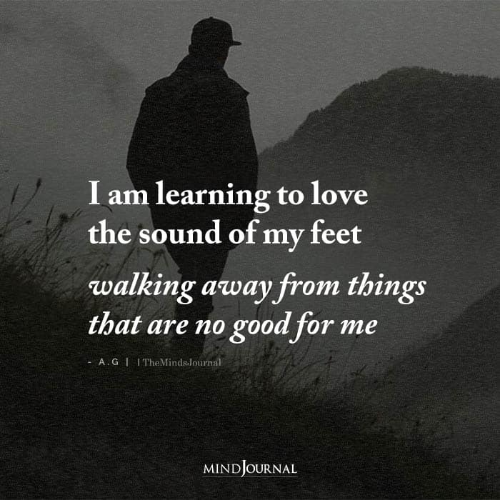 i am learning to love the sound of my feet
