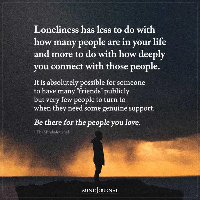 loneliness has less to do with