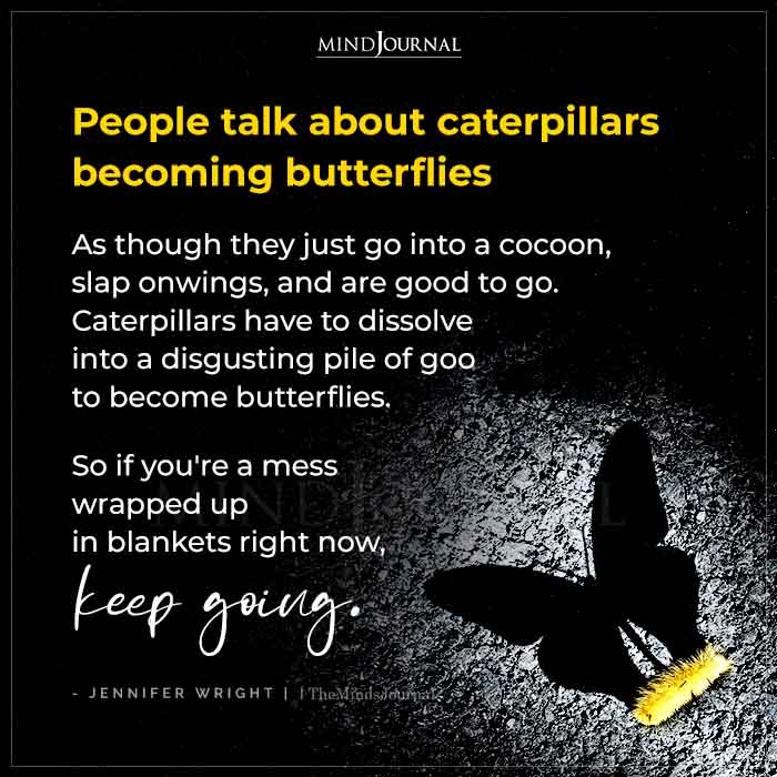 people talk about caterpillars becoming butterflies