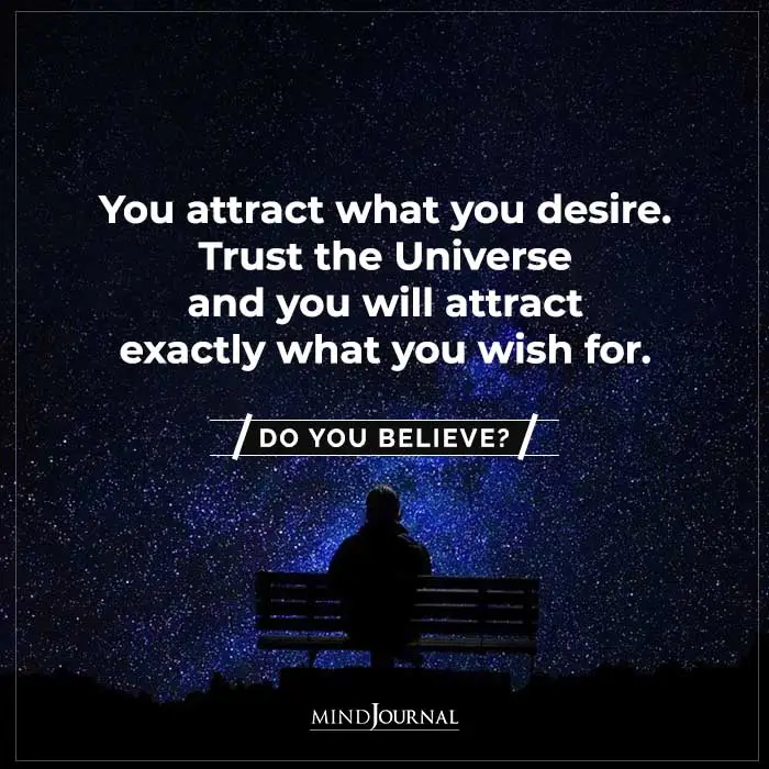 you attract what you desire
