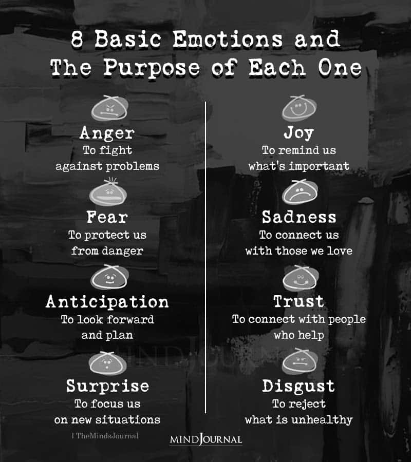 8 Emotions and The purpose of each one.