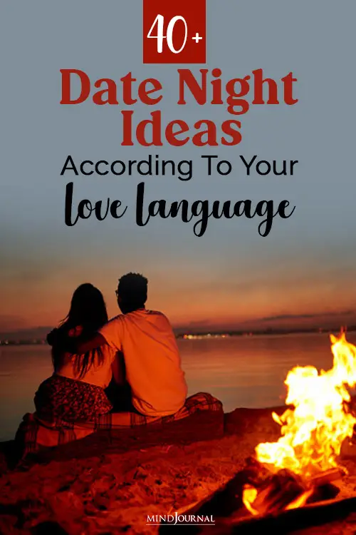 Date Night Ideas according to love language pin