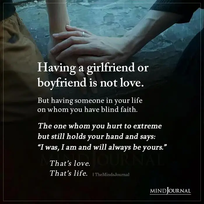Having A Girlfriend Or Boyfriend Is Not Love