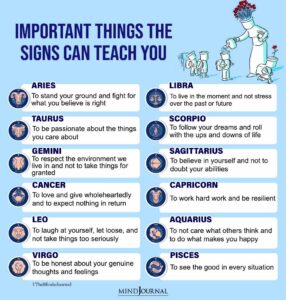 Important Things The Zodiac Signs Can Teach You