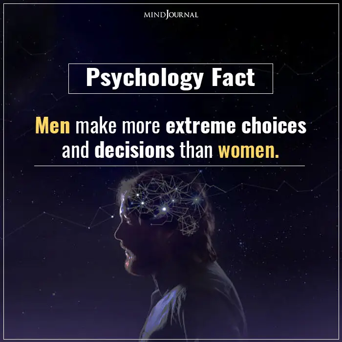 Men Make More Extreme Choices And Decisions Than Women
