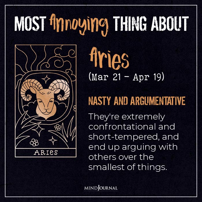 Most Annoying Thing About The Zodiac Signs aries