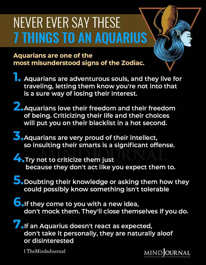 Never Ever Say These 7 Things To An Aquarius