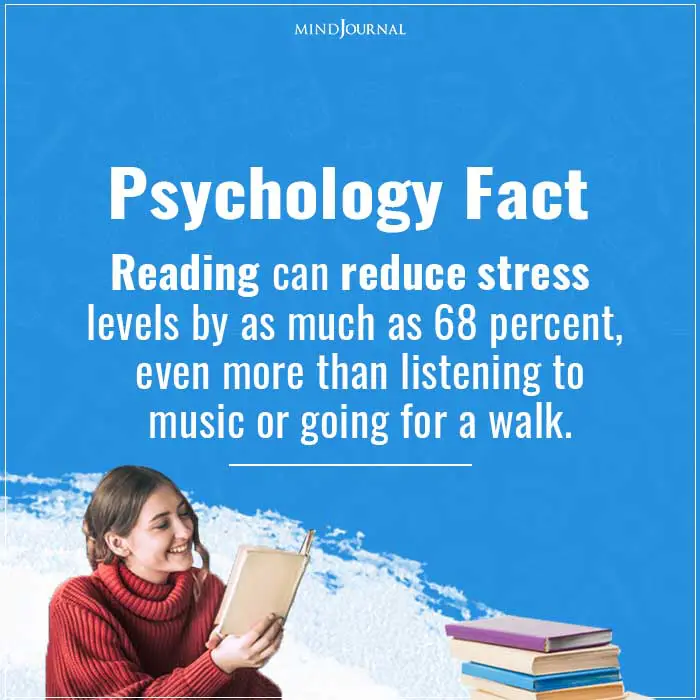 Reading can reduce stress.