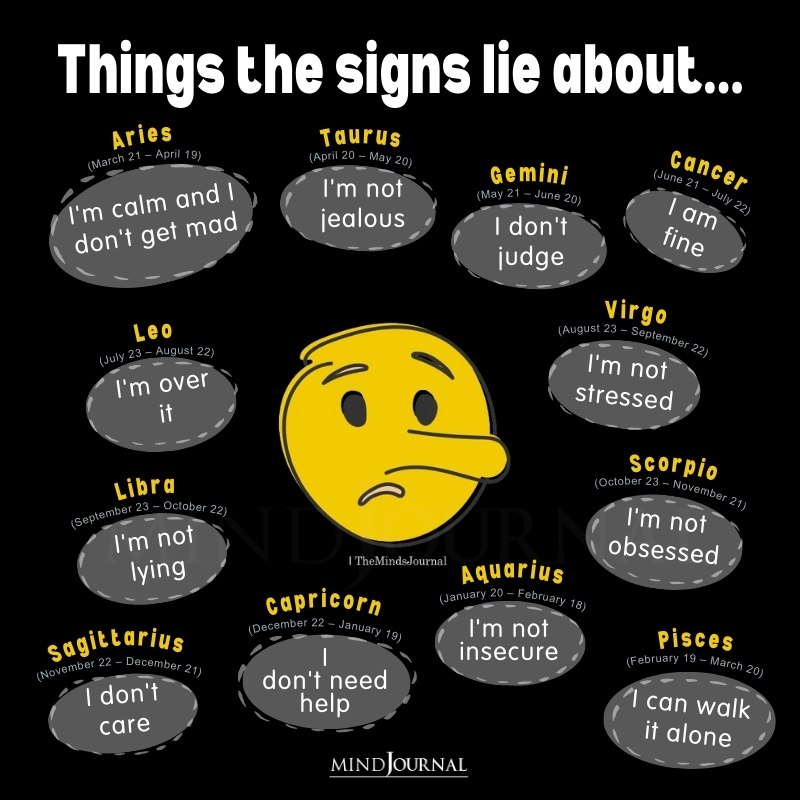 Things The Zodiac Signs Lie About