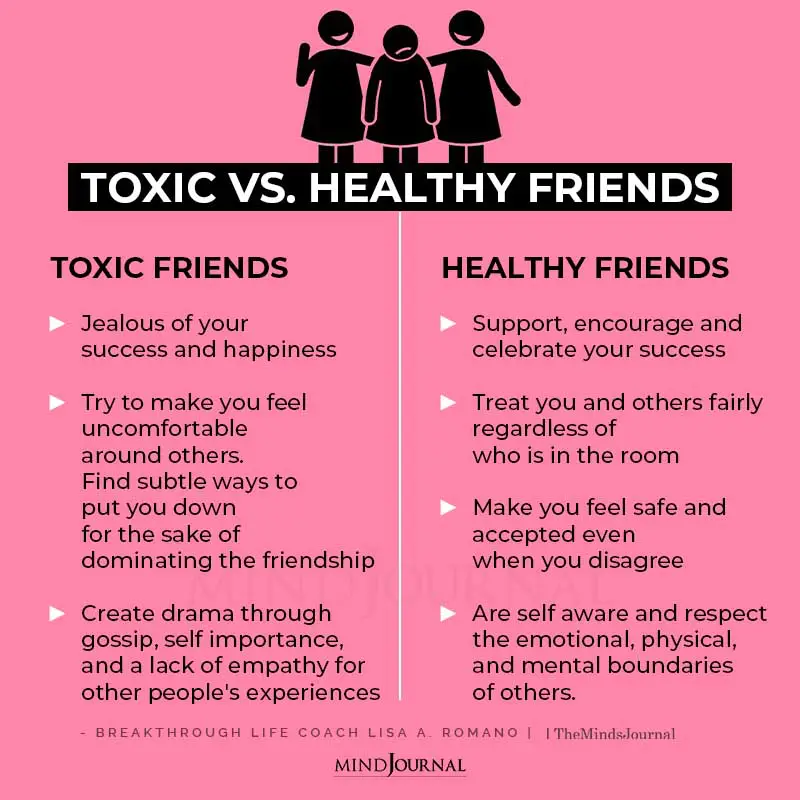 toxic friends and healthy friends