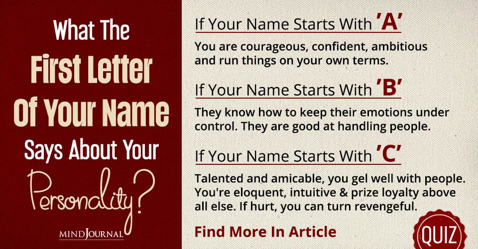 What First Letter Of Name Say About Personality