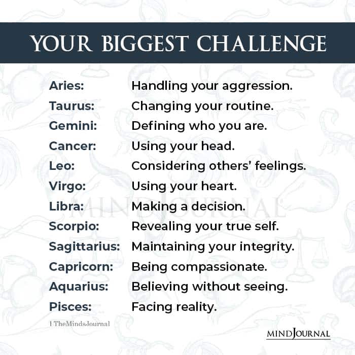 Whats Your Biggest Challenge Based On Your Zodiac Sign