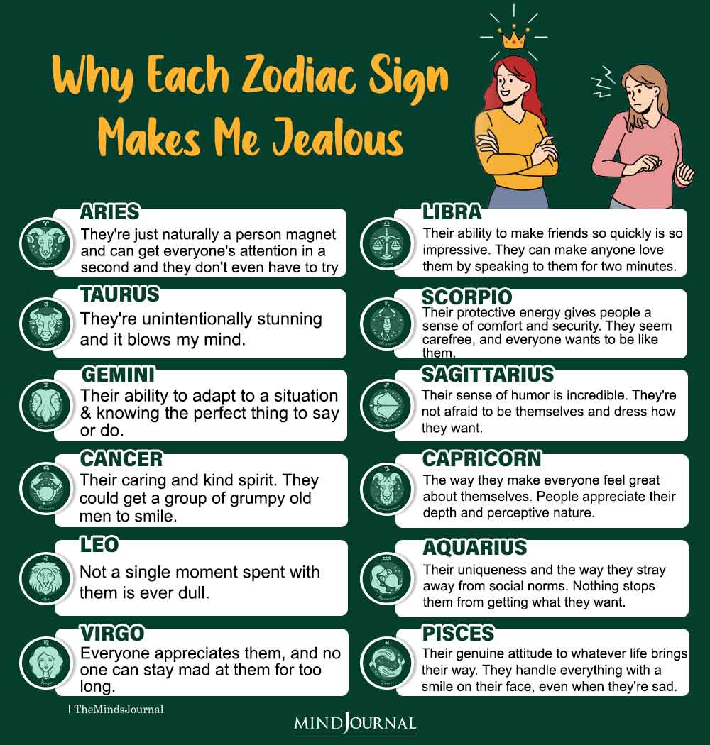 Why Each Zodiac Sign Makes Me Jealous