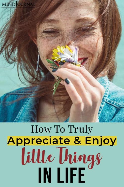 appreciate and enjoy little things pin