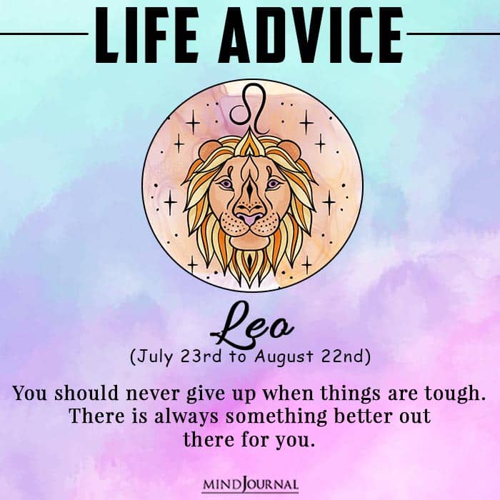 life advice leo