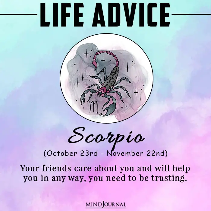 life advice scorpio