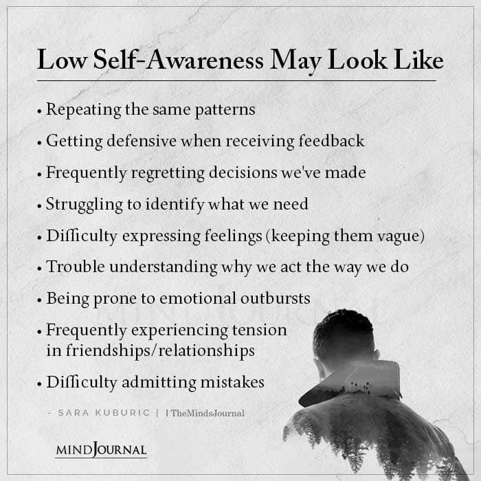 low self awareness