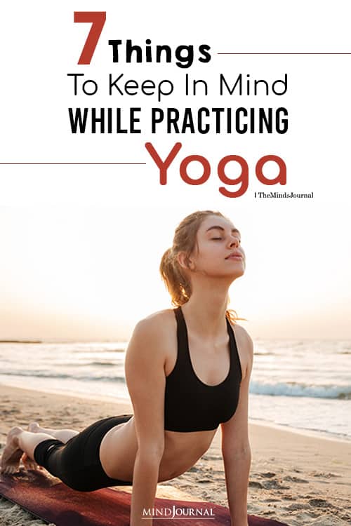 mindful while practicing yoga pin