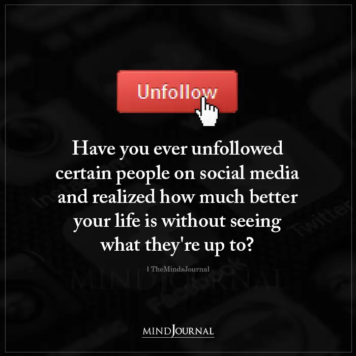 unfollowed people on social media