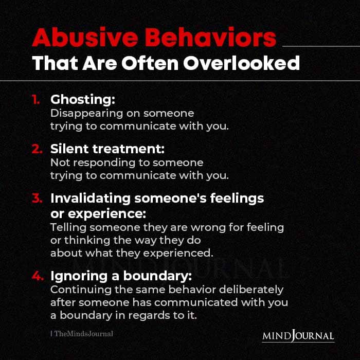 Abusive Behaviors That Are Often Overlooked