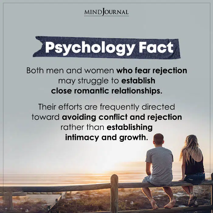 Both Men And Women Who Fear Rejection May Struggle To Establish Close Romantic Relationships