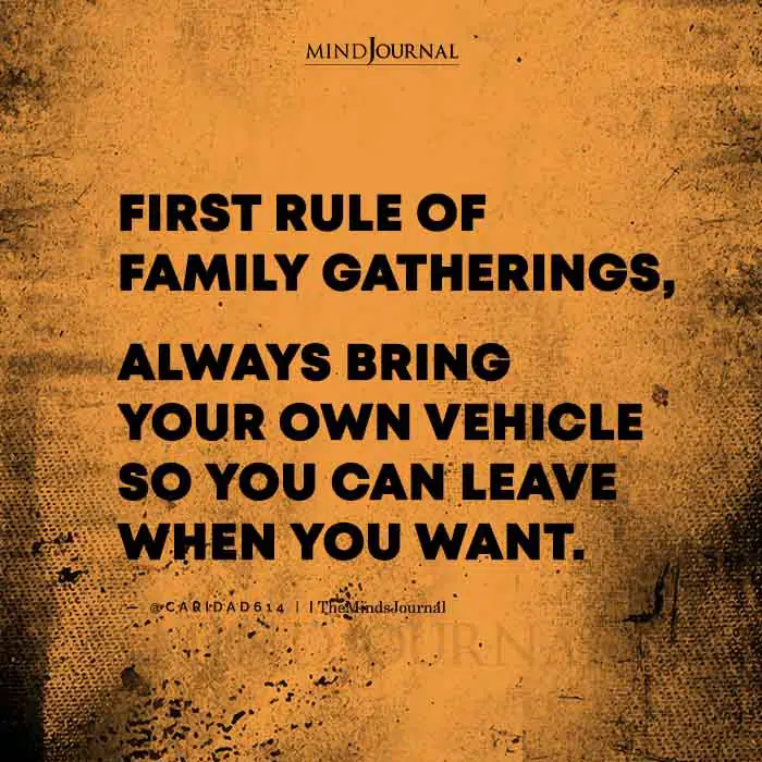First Rule of Family Gatherings