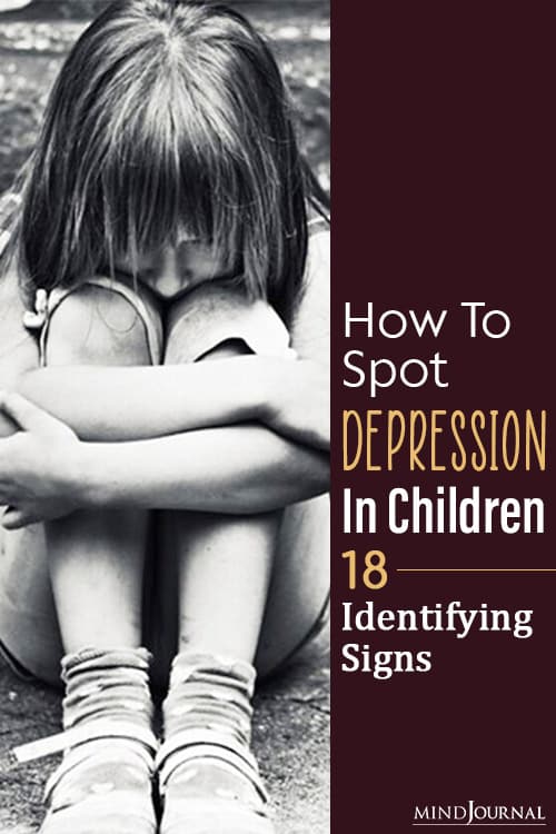 How To Spot Depression In Children signs pin