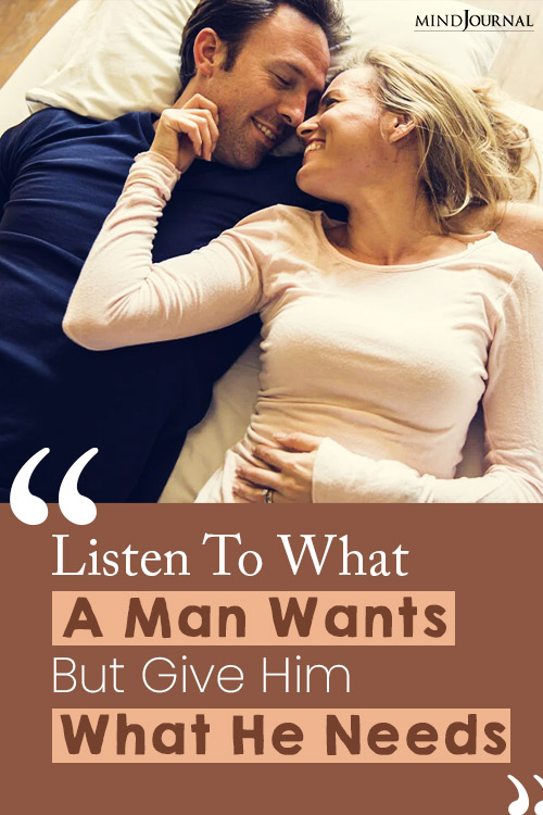 Listen To What A Man Wants pin