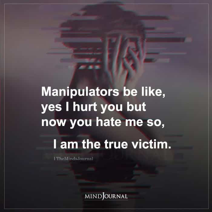 Manipulators Be Like Yes I Hurt You But Now You Hate Me