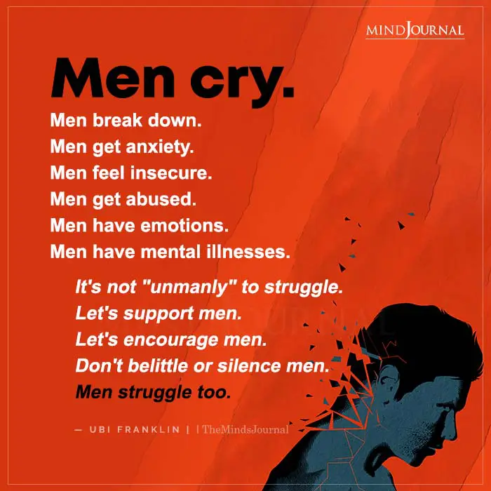 facts about men crying