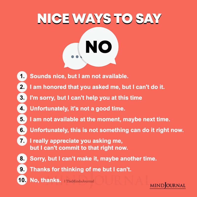 Nice Ways To Say No