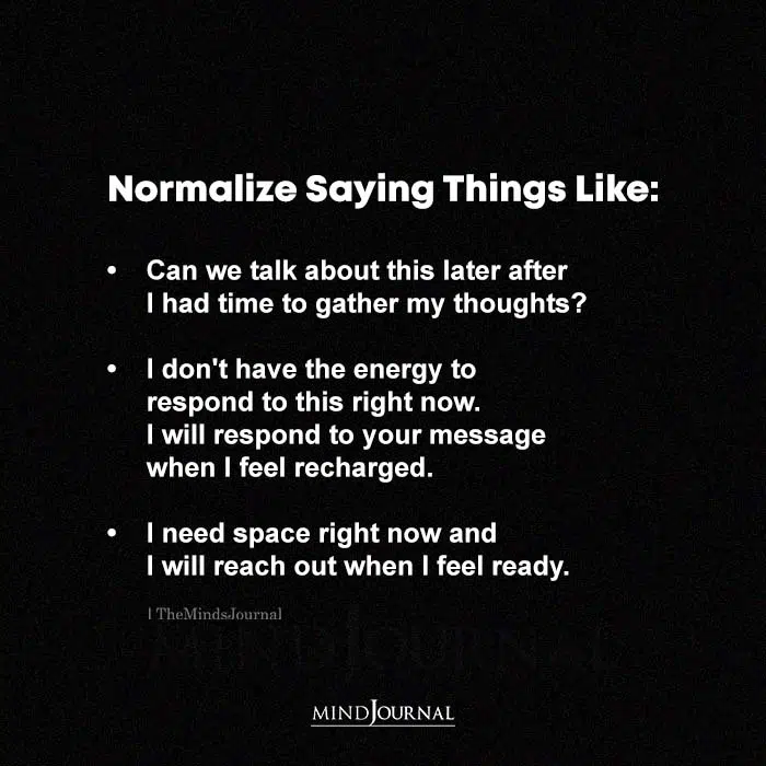 Normalize Saying Things Like