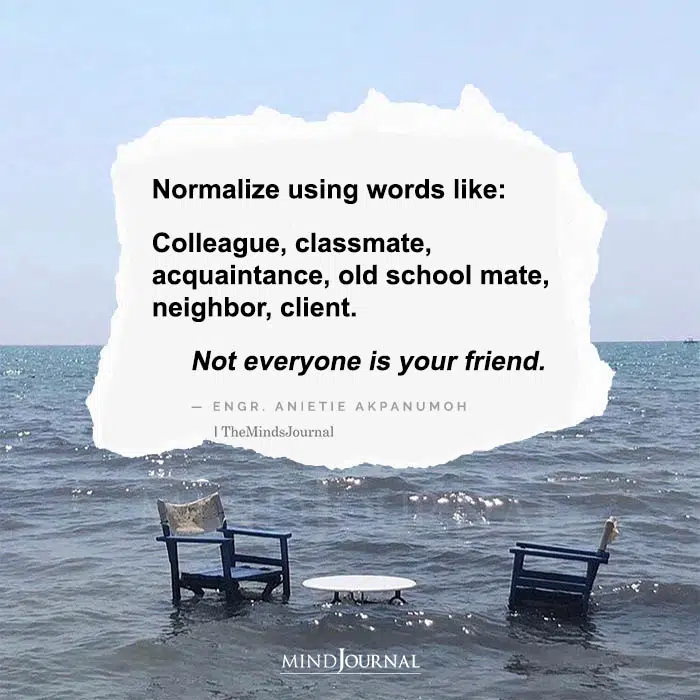 Normalize Using Words Like Colleague Classmate Acquaintance