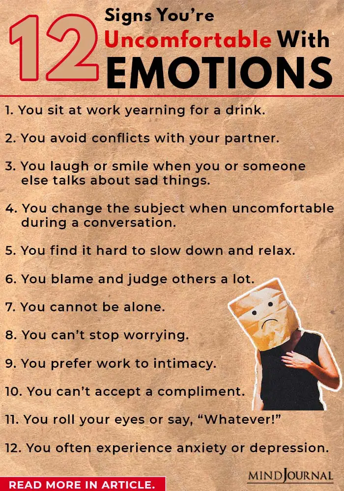 Signs You're Uncomfortable With Emotions info