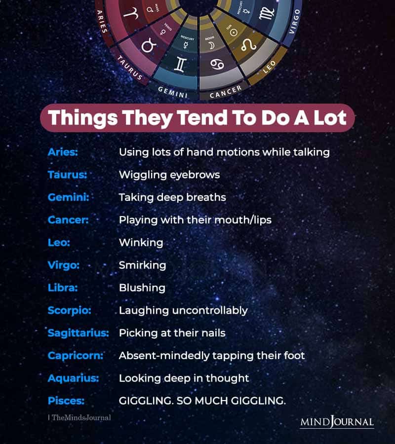 Things the Zodiac Signs Tend to Do a Lot