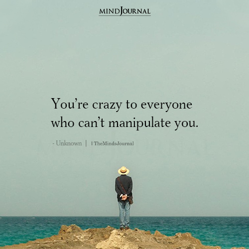 You're Crazy To Everyone Who Can't Manipulate You