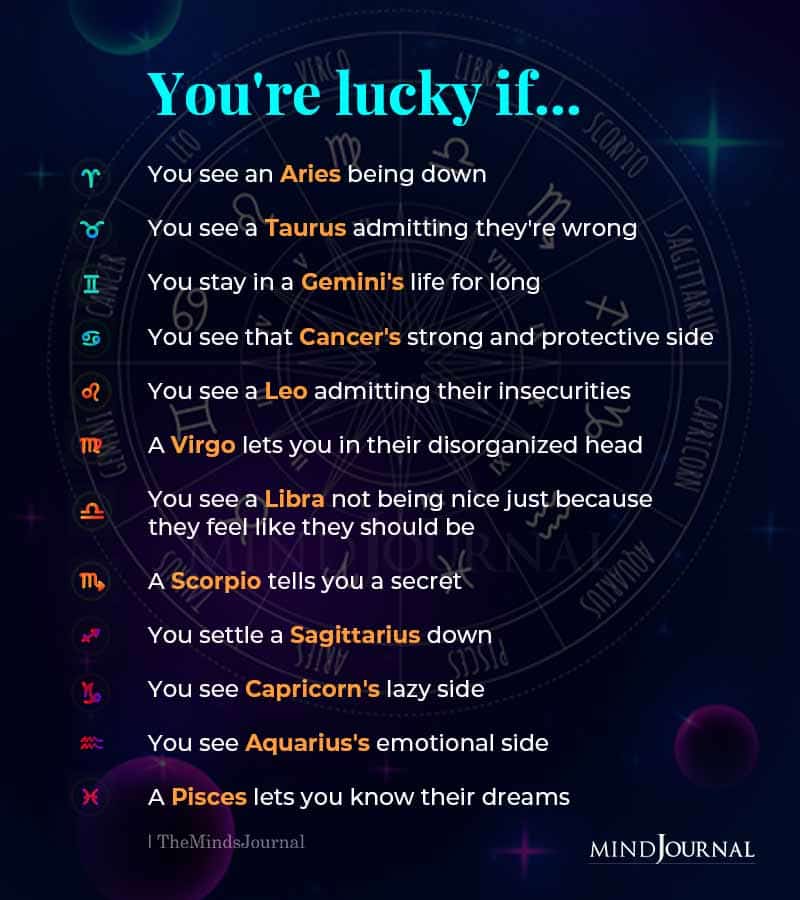 Youre Lucky if Based On The Zodiac Signs