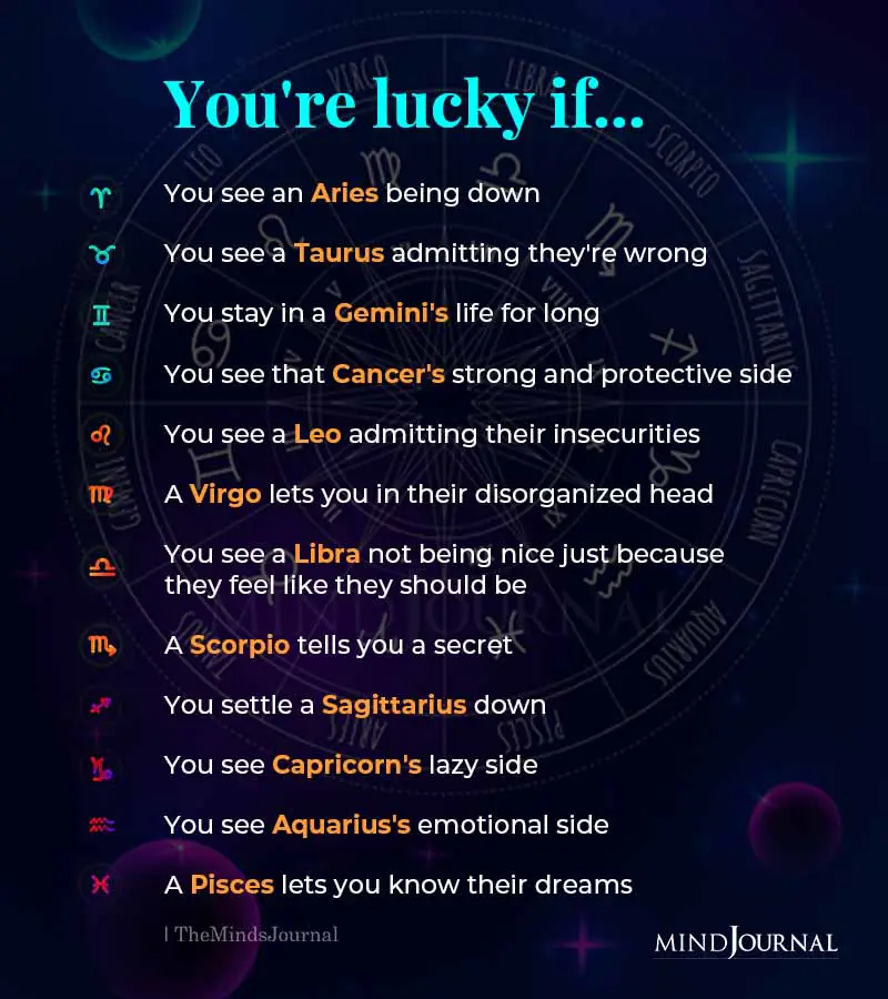 You’re Lucky if Based On The Zodiac Signs
