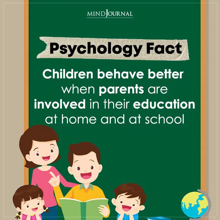 Children behave better when parents are involved in their education 