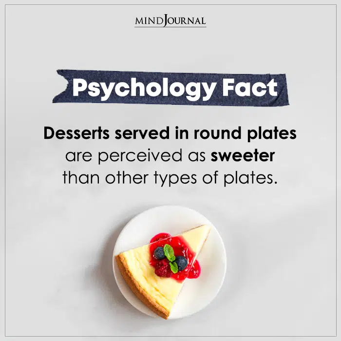 Desserts Served In Round Plates Are Perceived