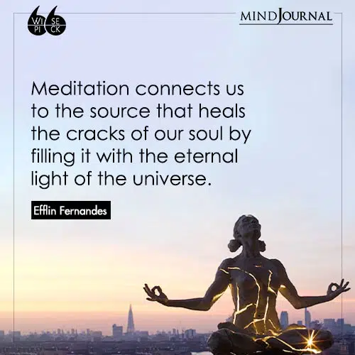 Efflin Fernandes Meditation connects us