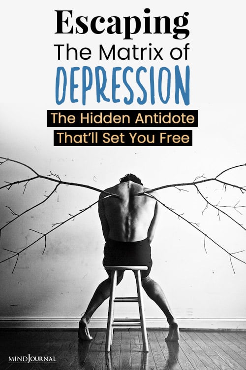 Escaping The Matrix of Depression pin