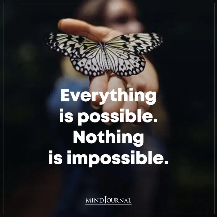 Everything Is Possible Nothing Is Impossible