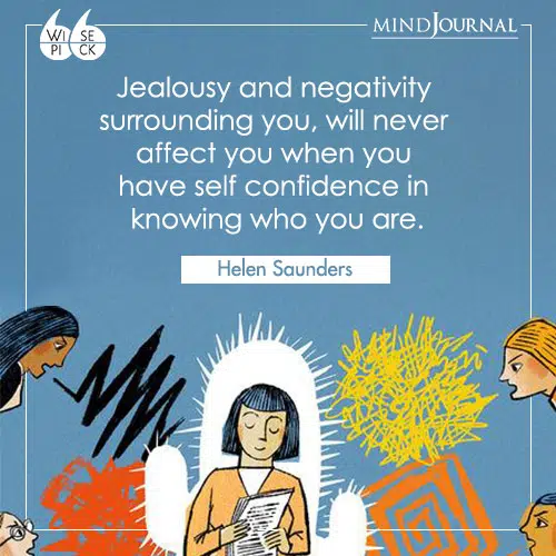 Helen Saunders Jealousy and negativity