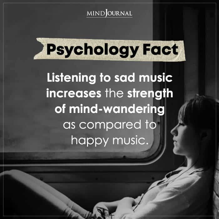 Listening To Sad Music Increases The Strength Of Mind wandering