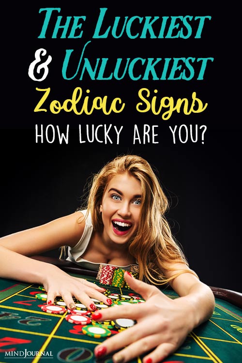 Luckiest Unluckiest Zodiac Signs pin