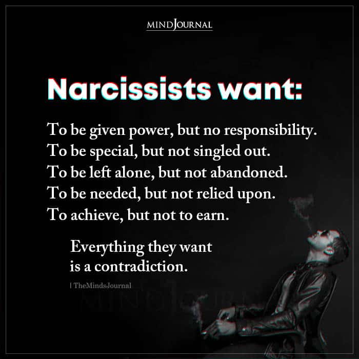 What a narcissist wants